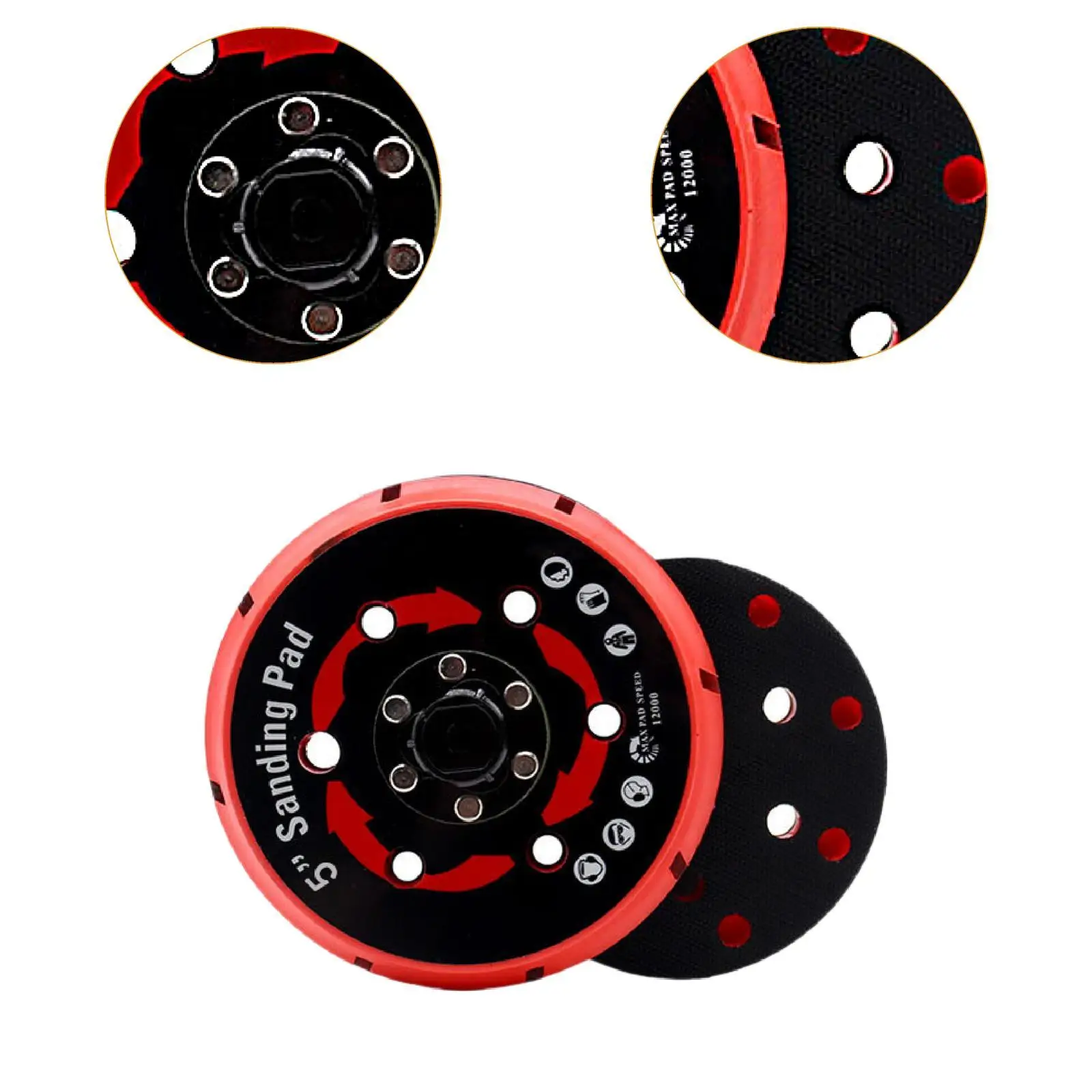 Sanding Pad Convenient High Performance Replacement Versatile Easy to Use Professional Backing Plate Pad for Auto Woodworking