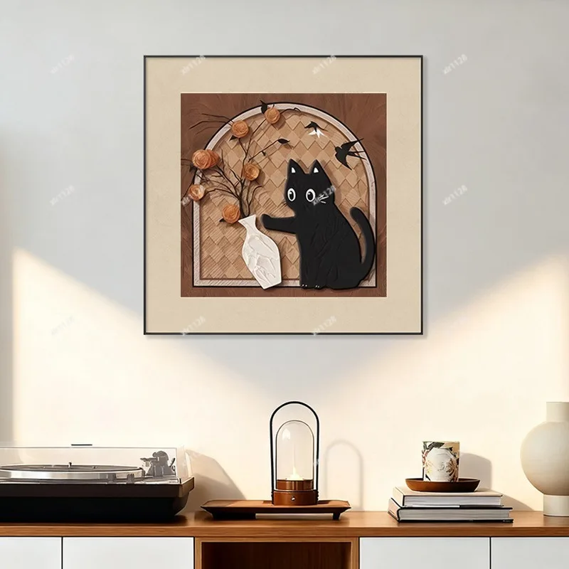 

Retro French Mid-Century Wall Art Set Vintage Combination Paintings Living Room Sofa Background Decor