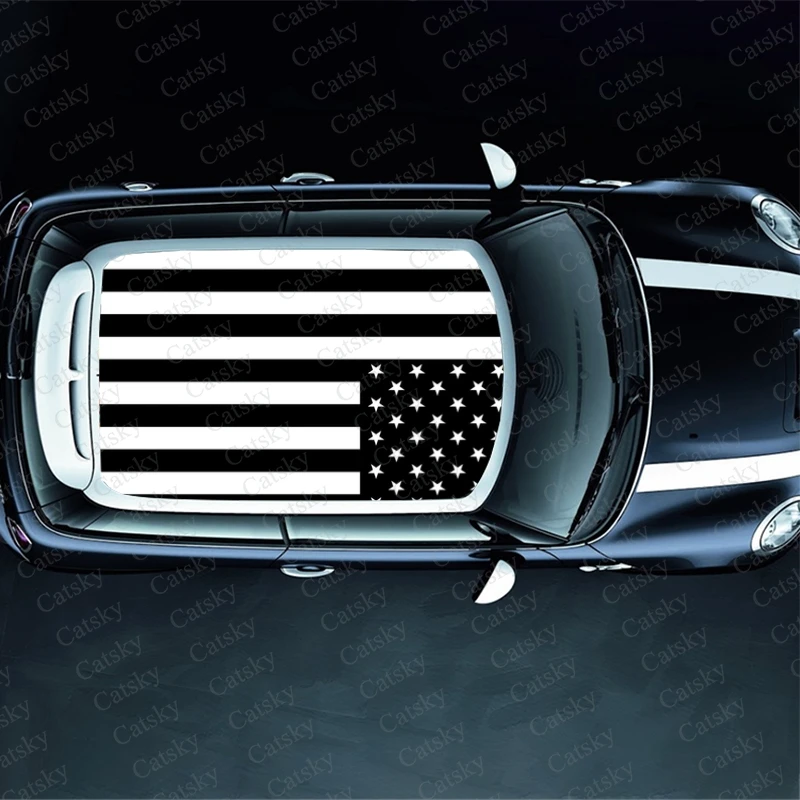 American Flag Car Roof Sticker Racing SUV Accessories Packaging Painting PVC Custom Car Graphic Decal