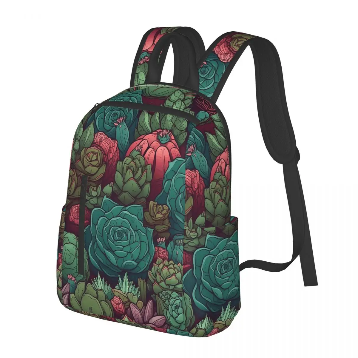 

Blooming Succulent Plant Garden Student Backpack School Bag Hiking Travel Daypack for Men Women Bookbag Shoulder Bags
