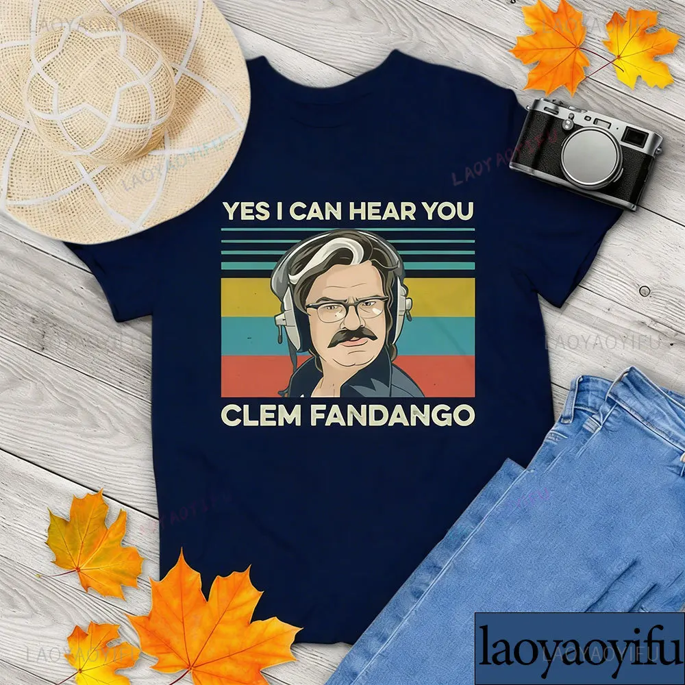 Yes I Can Hear You Clem Fandango Retro Vintage Graphic Tee Comedy TV Shirt Toast of London Shirt Gift for You and Your Family