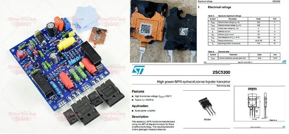 2pcs QUAD405 Stereo Audio Power Amplifier Board DIY Kit  Channels Assembled