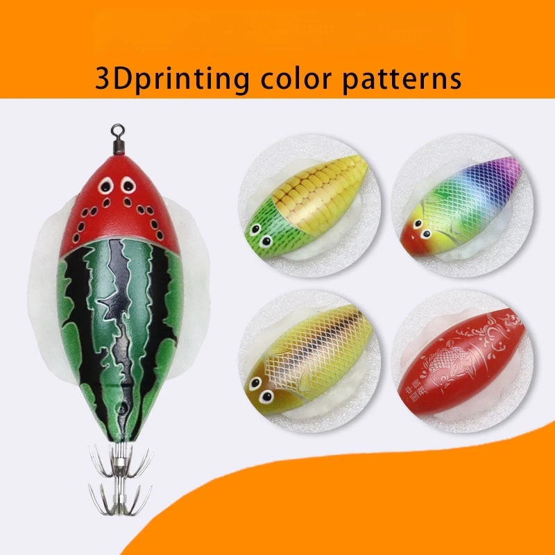 2 قطعة 14 جرام التوازن الروبيان كما الطعم الثابت متوهجة خشبية الروبيان الحبار هوك محاكاة الطعم مجنح الطعوم الصيد السحر صيد السمك #6