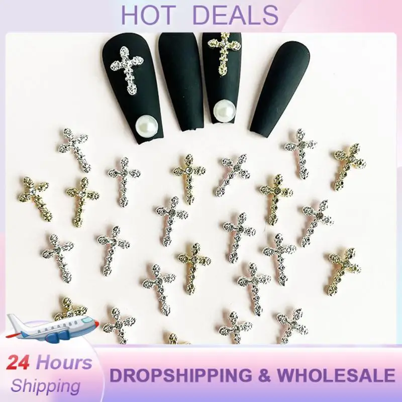 Nail Art Decoration Alloy Cross Unique Design Punk Style Health & Beauty Cross Na Retro Small Version Mini