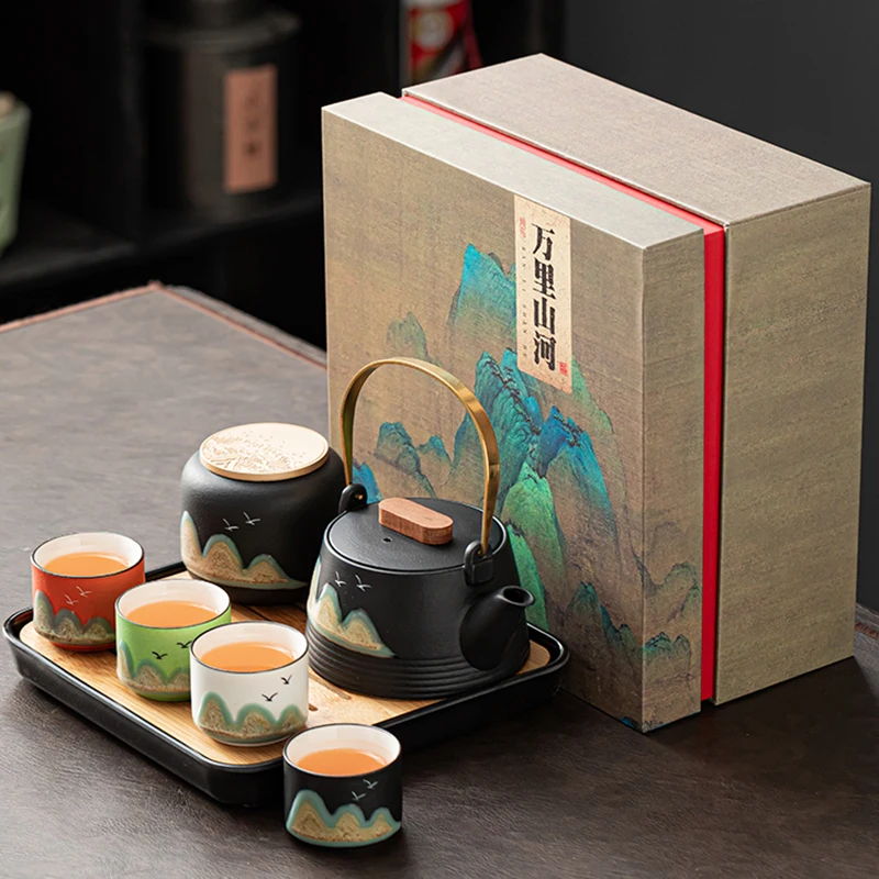 

Kung Fu tea set, home gift, high-end tea pot, teacup