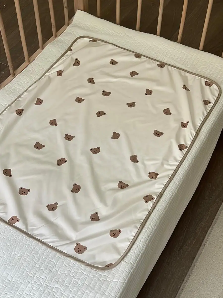 

1 piece of beige baby portable diaper pad waterproof mattress washable breathable multifunctional suitable for daily use