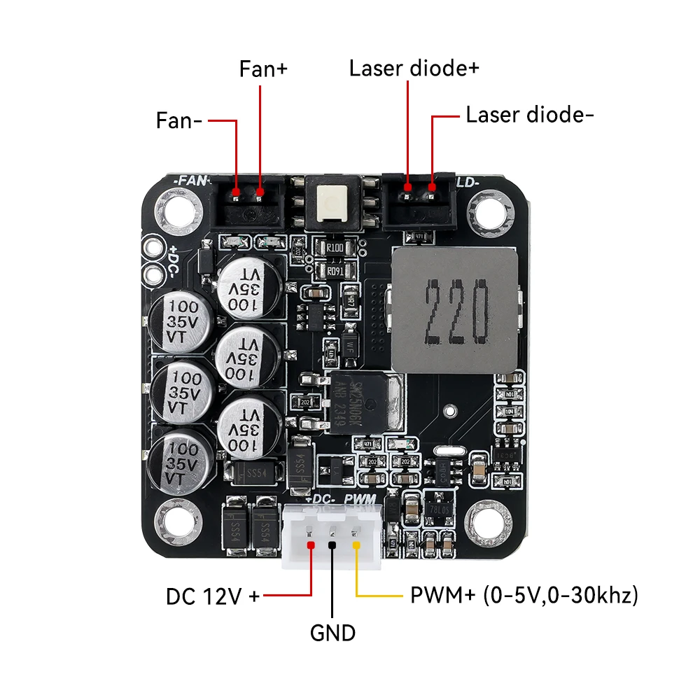 Laser Driver for Engraving Module, Cutting Head, Laser Engraver, Wood Working Tools, Acessórios, 40W