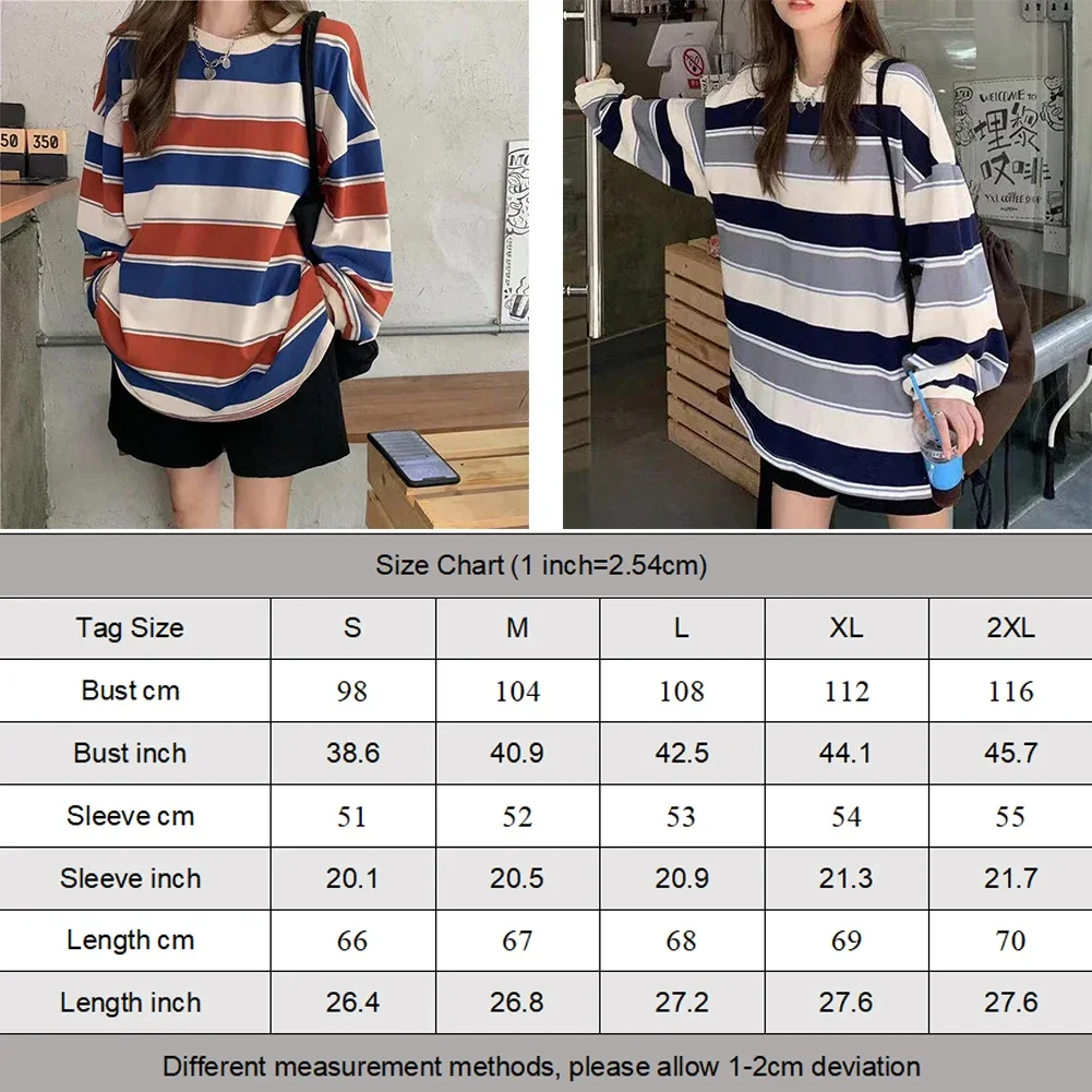 Sweatshirt Women Spring Autumn Long Sleeve Round Neck Oversized T-shirt Casual Korean Style Harajuku T-shirt Korean Fashion Long