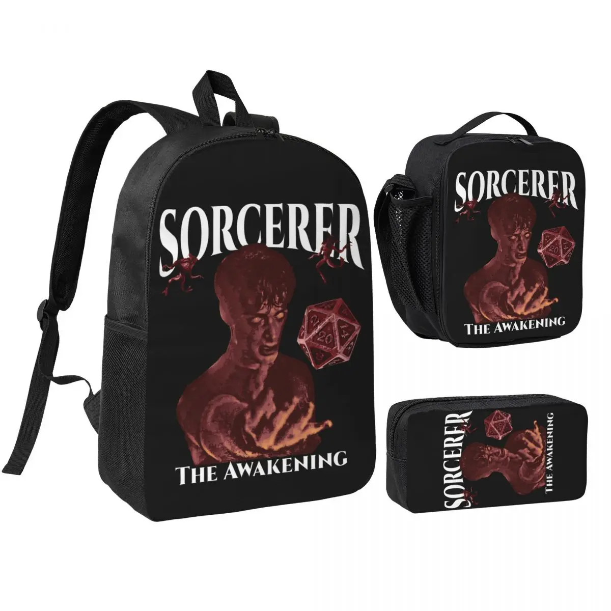 3pecs/set The Best Will Byers Sorcerer Backpack for Student Back To School Daypack Lunch bag Pencil Case