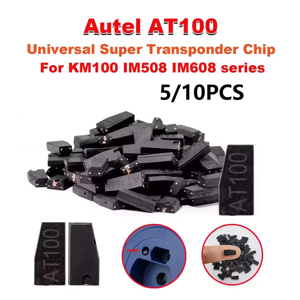 

5 10pcs/lot Autel AT100 Universal Super Transponder Chip Compatible with KM100 IM508 and IM608 Series