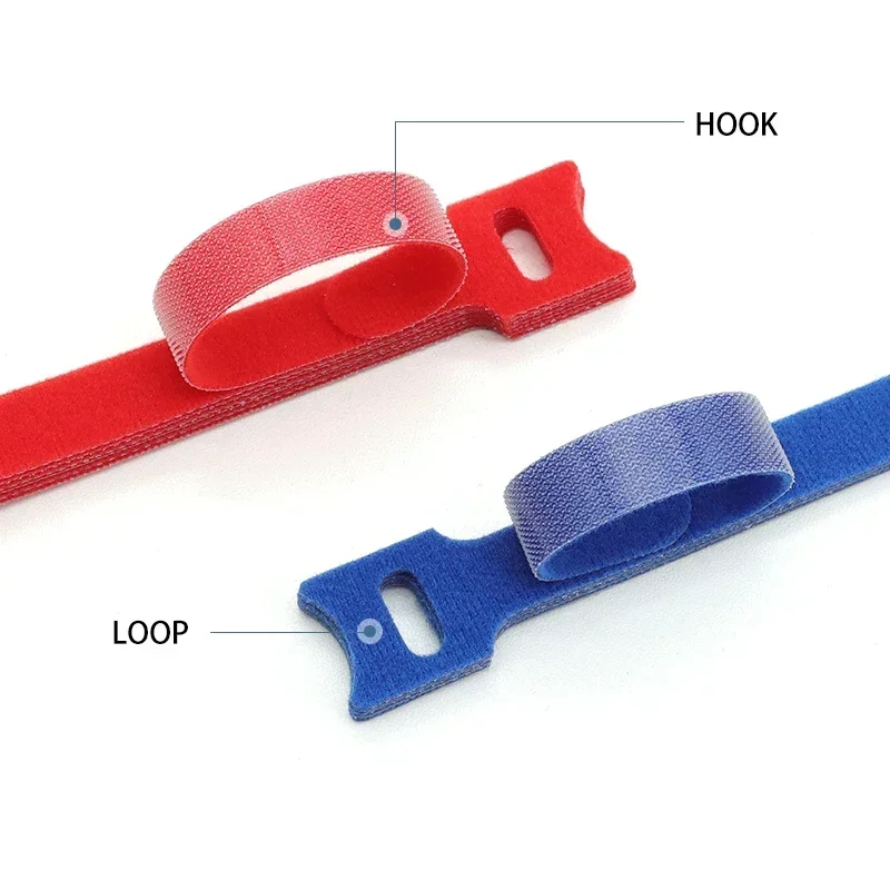 20~200Pcs Reusable Fastening Cable Ties Adjustable Cord Ties ,Nylon Cable Management Straps Hook Loop Cord Organizer Wire Ties