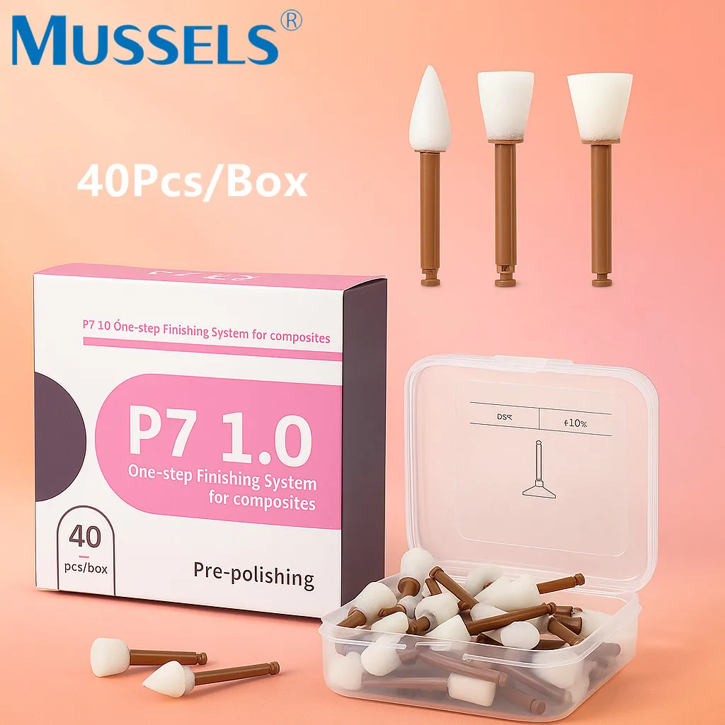 

40pcs/box Dental Finisher Cups Points Discs Composite Polishing RA Shank Resin Teeth Polisher One-step Finishing System Lab Tool