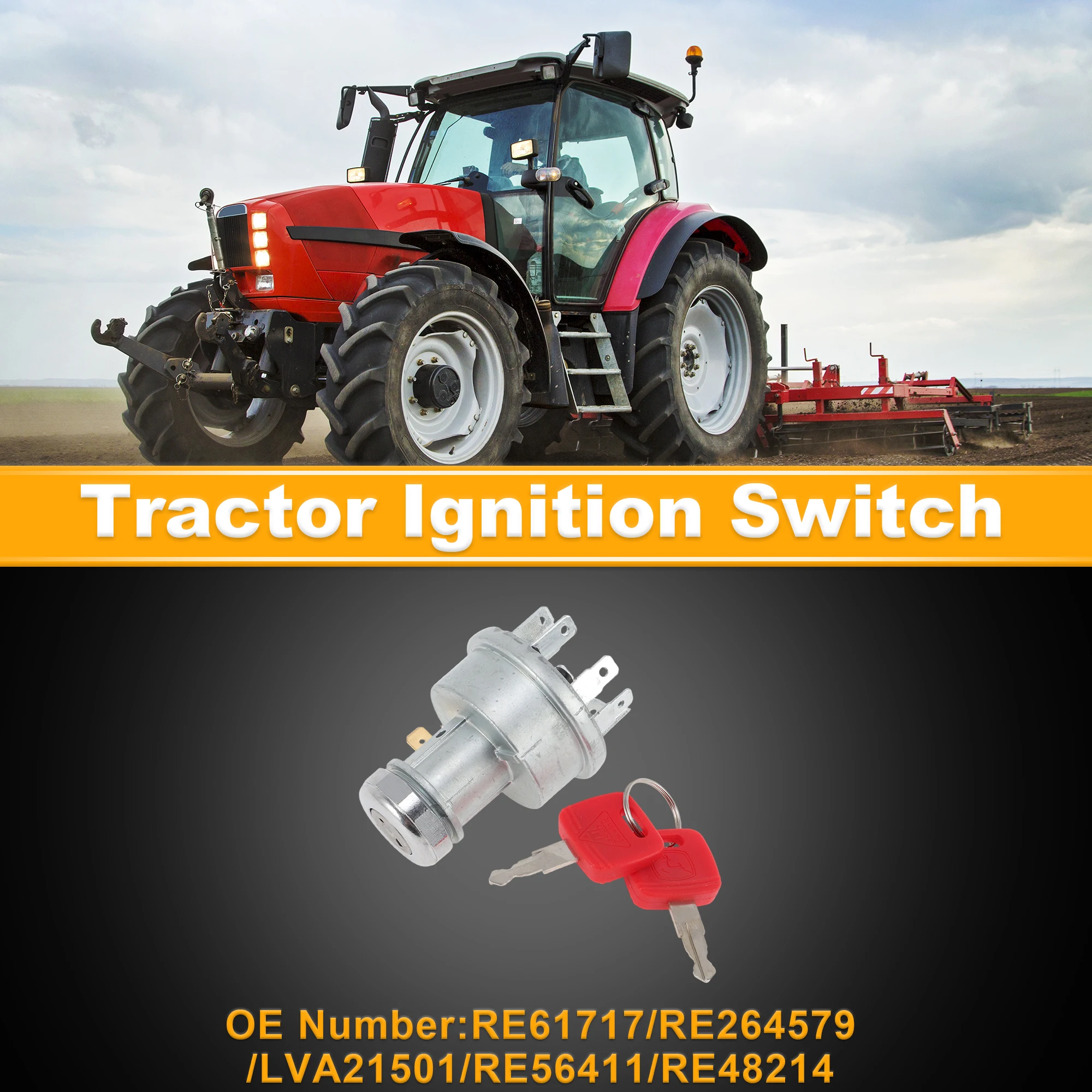 

Переключатель зажигания UXCELL RE61717 для комбайнов John Deere S550 S650 S660, 1 комплект