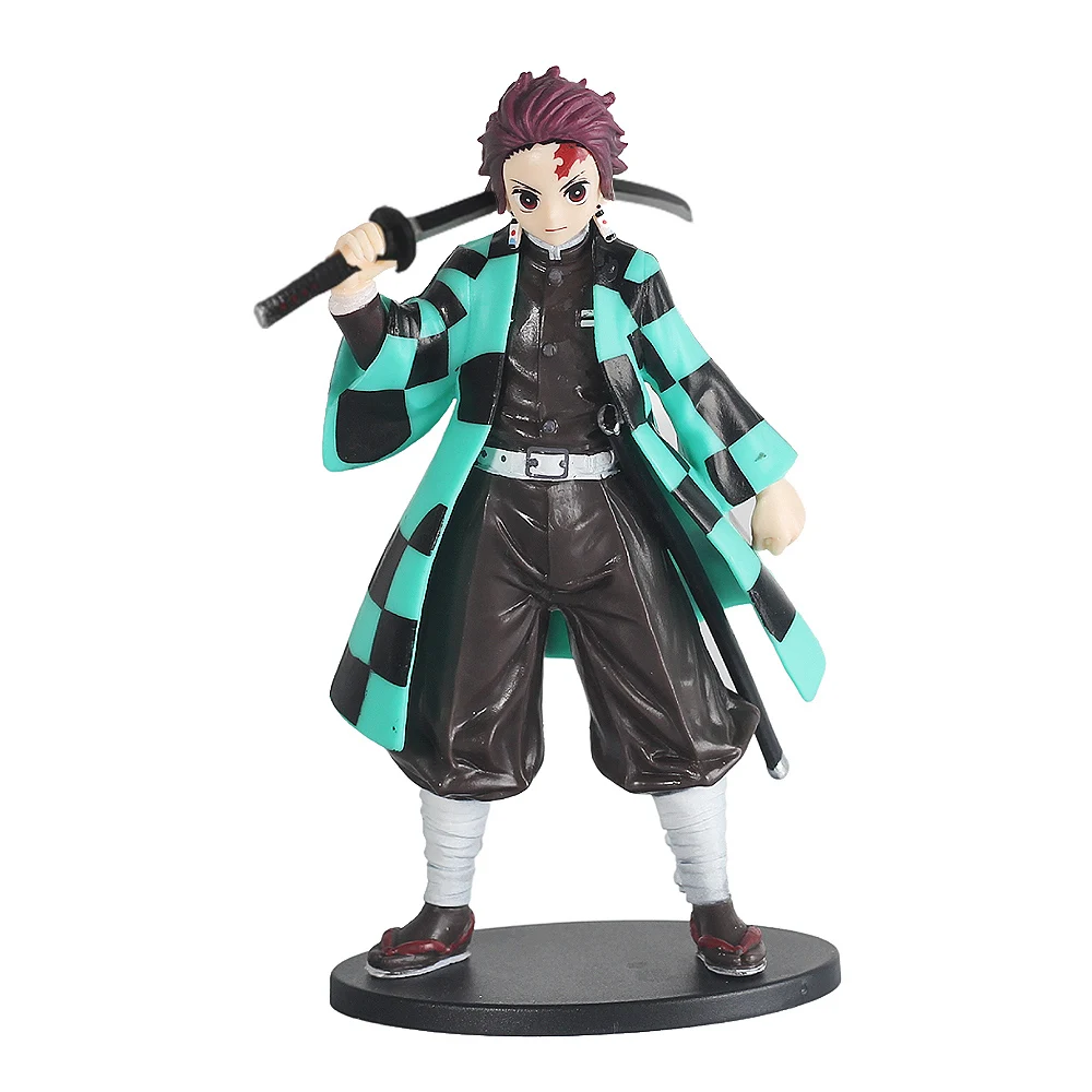 Anime 16CM Demon Slayer Kimetsu no Yaiba figure Kamado Tanjirou Action Figure Agatsuma Zenitsu Nezuko Warrior PVC Model Toys