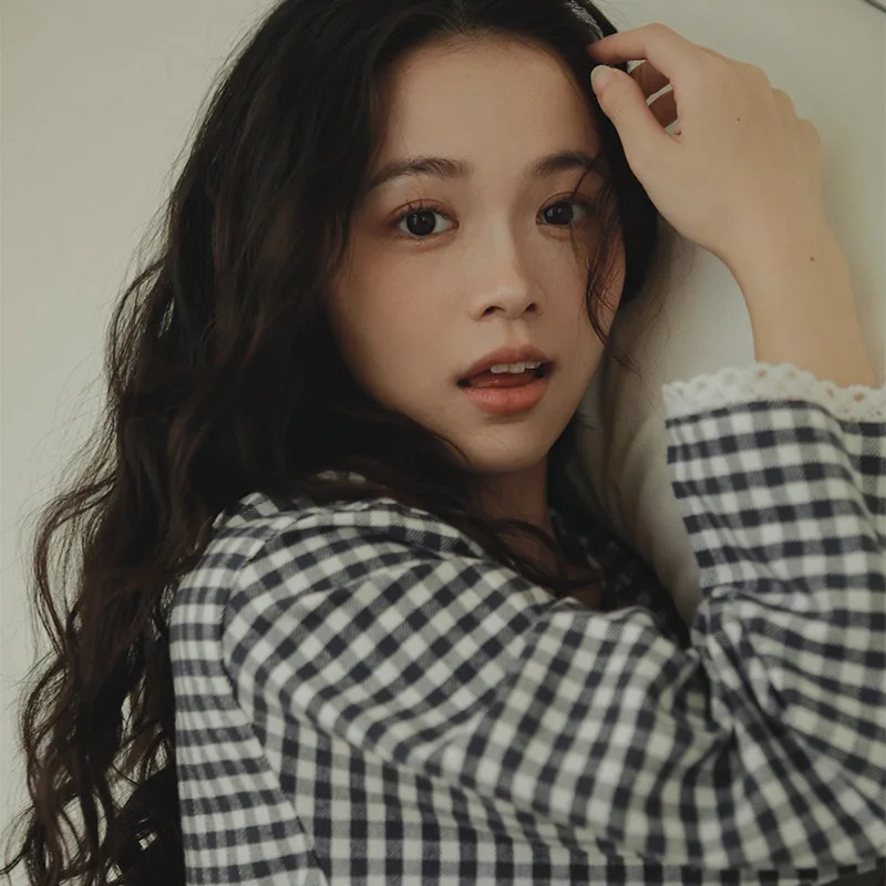 

Комплект домашней одежды из чистого хлопка свободного кроя для женщин: весенне-осенний повседневный костюм из вельветовой ткани с длинными рукавами и воротником