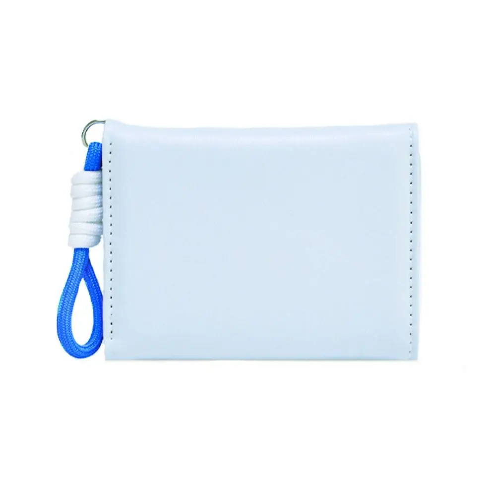 Uroczy, składany portfel z sznurkiem, wykonany ze skóry PU, etui na karty, duża pojemność, lekki portfelik na monety.