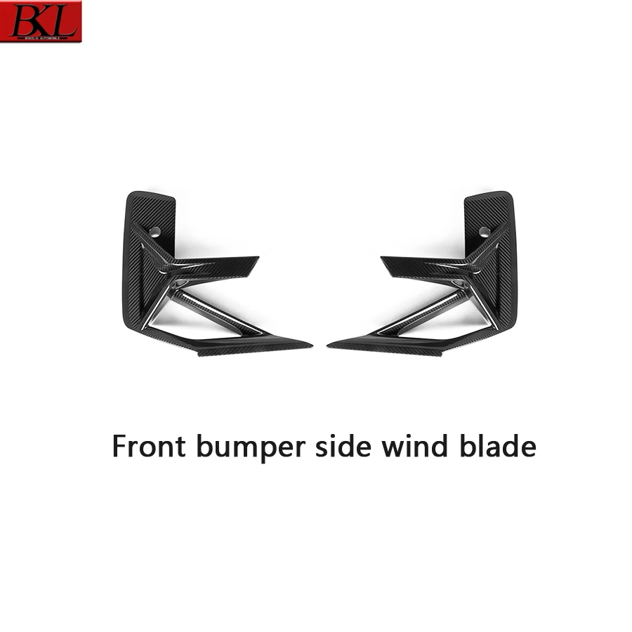 For BMW X3M F97 dry carbon fiber front bumper fog lamp frame corner modified front bumper side wind knife auto parts decoration