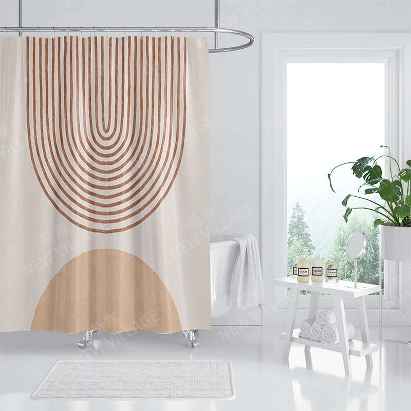 Waterproof fabric shower curtain Bathroom curtain accessories 180x200 Bath curtain for shower 240*200 nordic boho decor 240x200