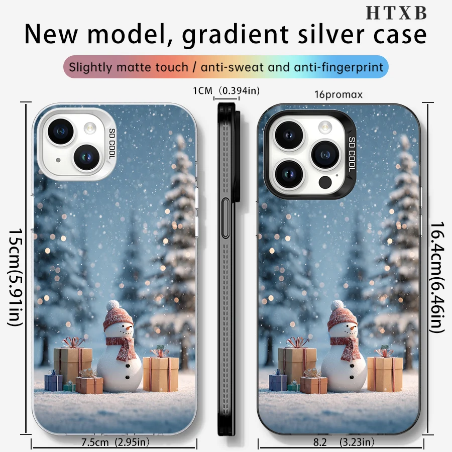 Capa de telefone espumante árvore de Natal para iPhone 17 a 11 Pro Max Plus