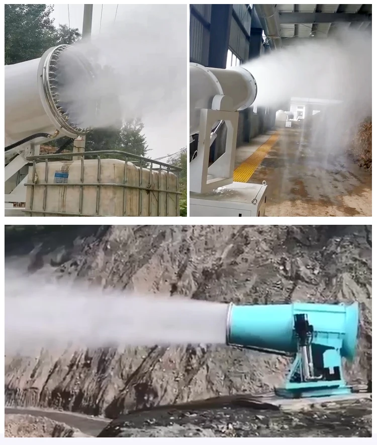 Mobile Self-Propelled 120 Meters High Pressure Water Mist Cannon Dust Suppression Fog Cannon Machine