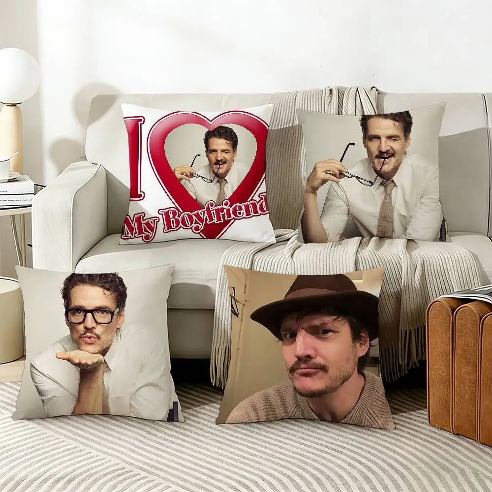 

Famous Film and Television Actors P-Pedro P-Pascal Various Sizes Square Pillow Case For Car Home Bedchamber Decor