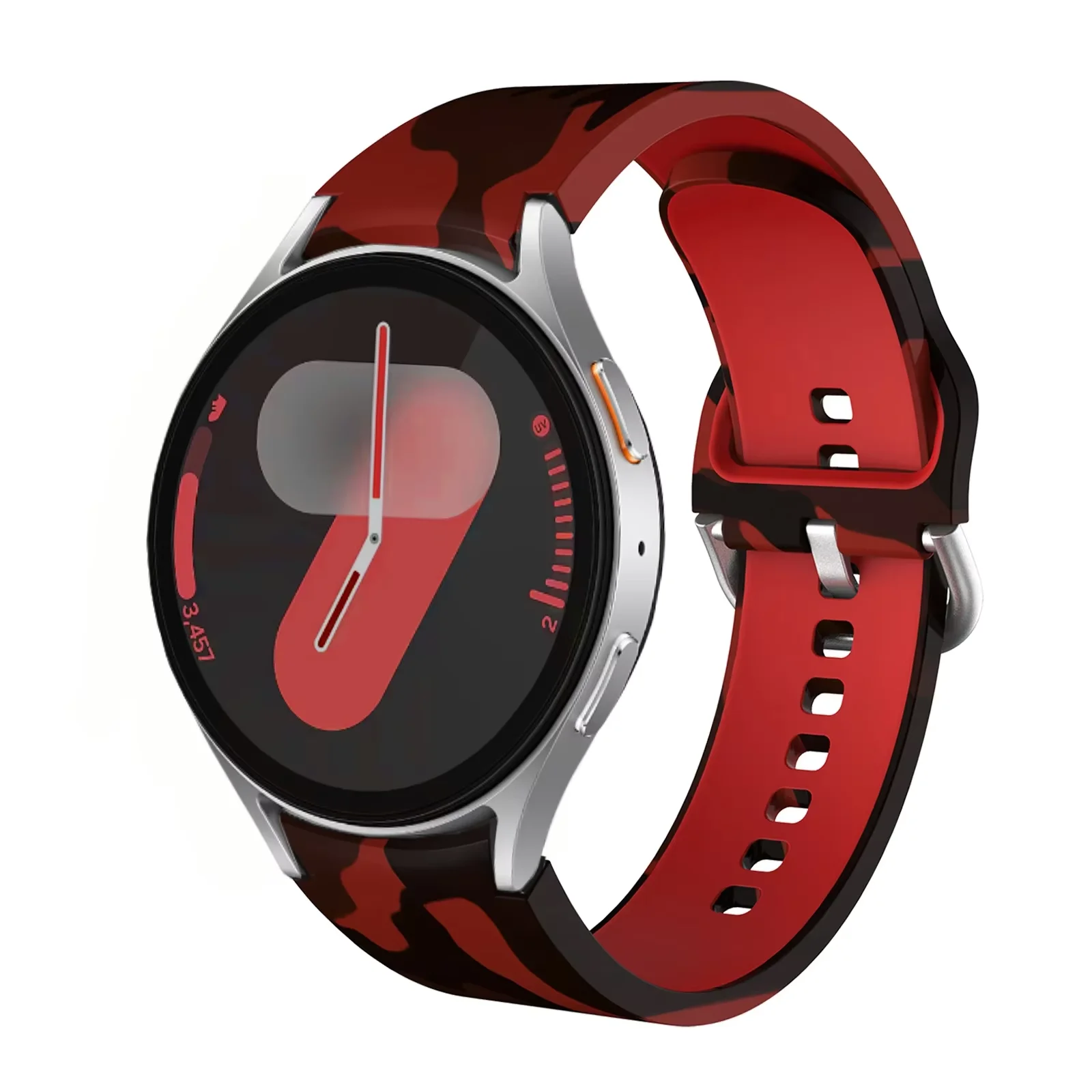 Силиконовый ремешок для Samsung Galaxy Watch 7/6/5/4 44 мм 40 мм 45 мм Браслет с цветным рисунком для Watch 6 4 Classic 47 мм 46 мм 43 мм