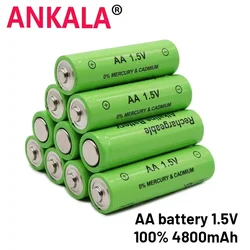 1-20Pcs 1.5V AA Battery 4800mAh Rechargeable battery NI-MH 1.5 V AA Batteries for Clocks mice computers toys so on