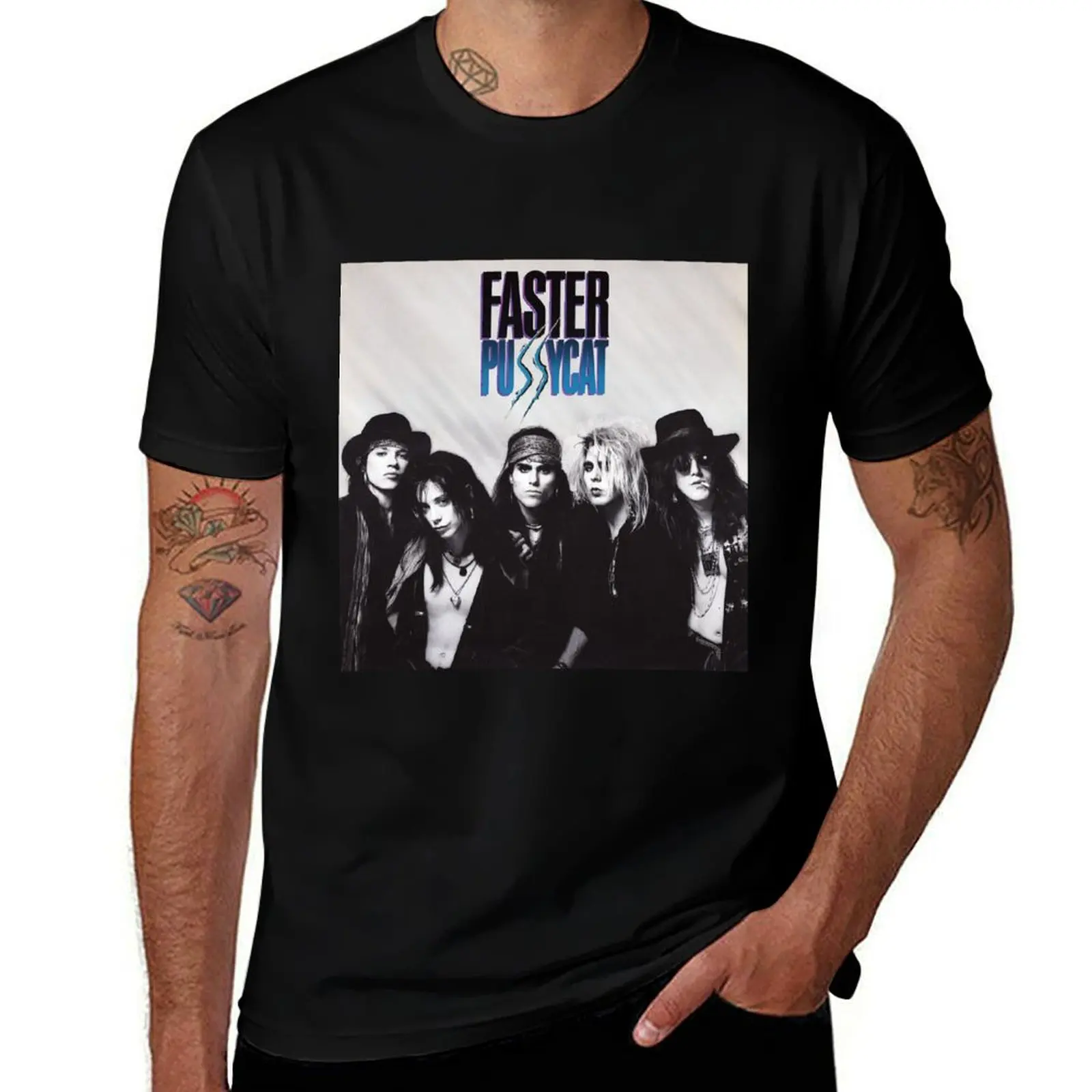 Camiseta Faster Pussycat 2 sin planchar, informal, de manga corta