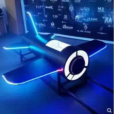 Bottiglie per aeroplani di grandi dimensioni ricaricabili Presentatore LED Portaerei Glorificatore Aereo Carro Servizio di bottiglie per Night Club