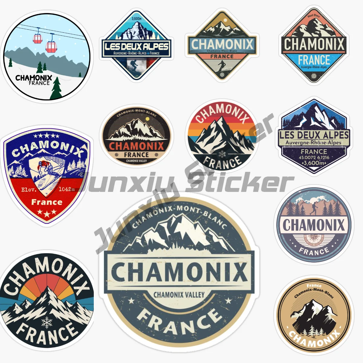 

CHAMONIX French town in the Alps Car Sticker Motorcycle Van Bicycle Moto Laptop Wall Room Window Decoration Decal Customizable