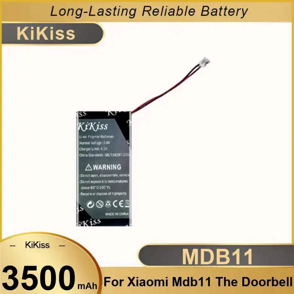 

Doorbell Battery Reliable Replacement 3500Mah For Xiaomi MDB11 The