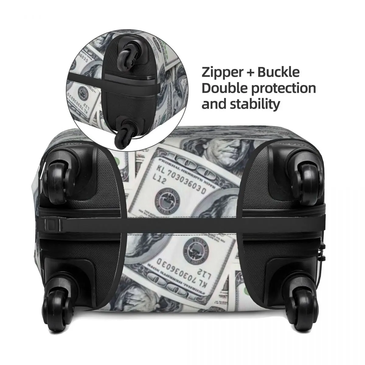 Dollar Print Luggage Protective Dust Covers Elastic Waterproof 18-32inch Suitcase Cover Travel Accessories