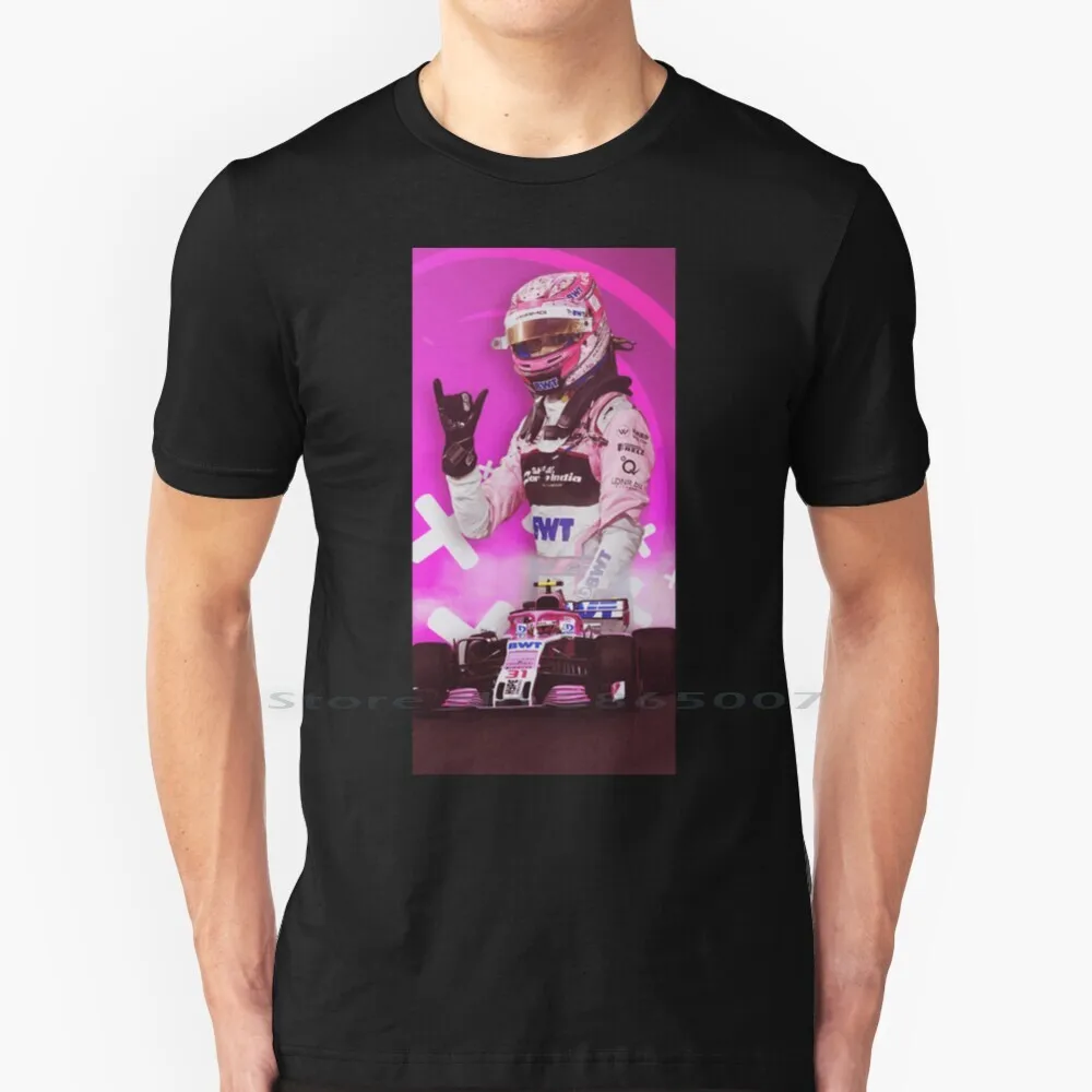 Esteban Ocon T Shirt 100% Cotton Esteban Ocon Kevin Magnussen Stoffel Vandoorne Marcus Ericsson Nico Daniil Kvyat Robert Kubica