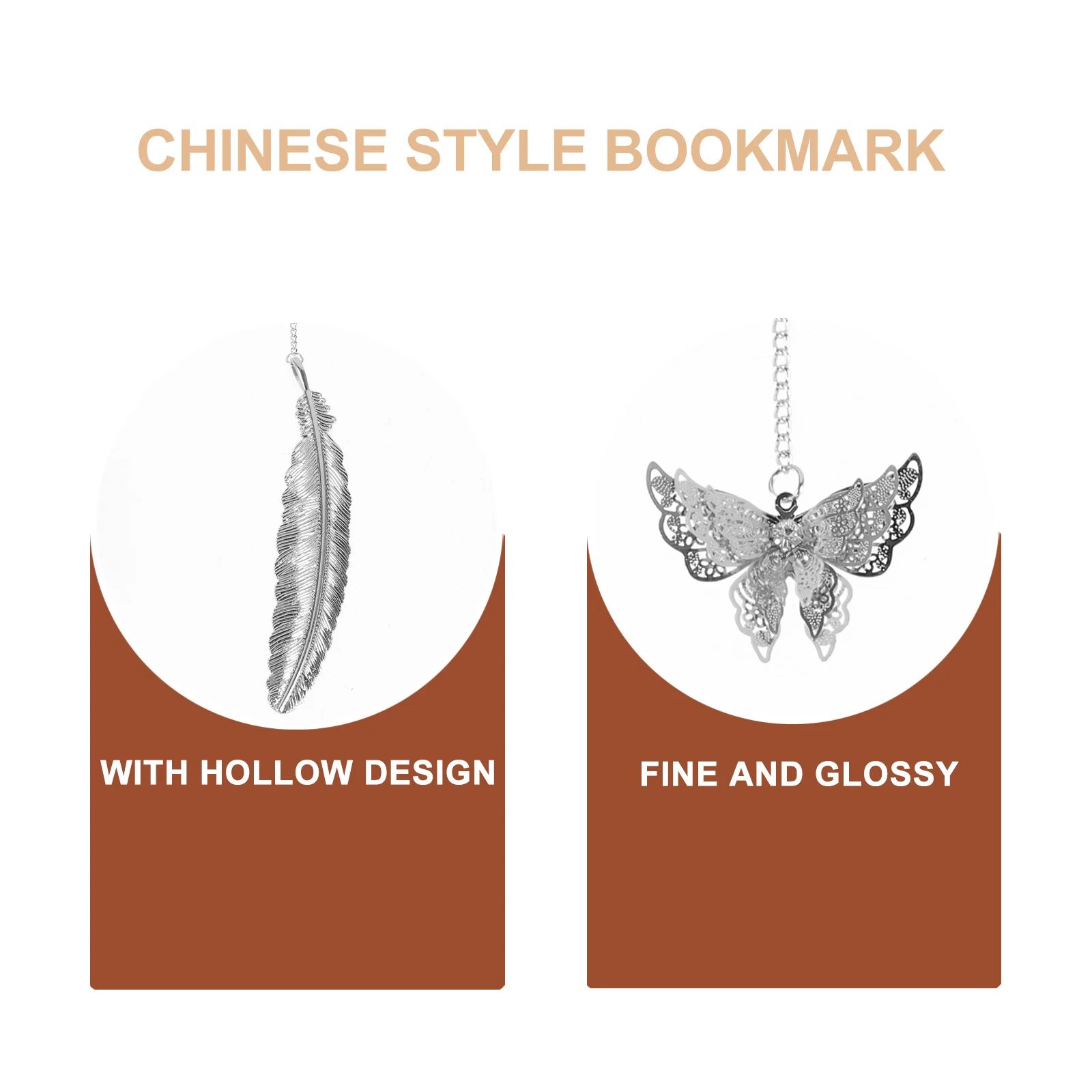 

Metal Bookmark Chinese Style Bookmarks Vintage Pretty Beautiful Exquisite Practical Zinc Alloy Excellent Etching Smooth Hollow