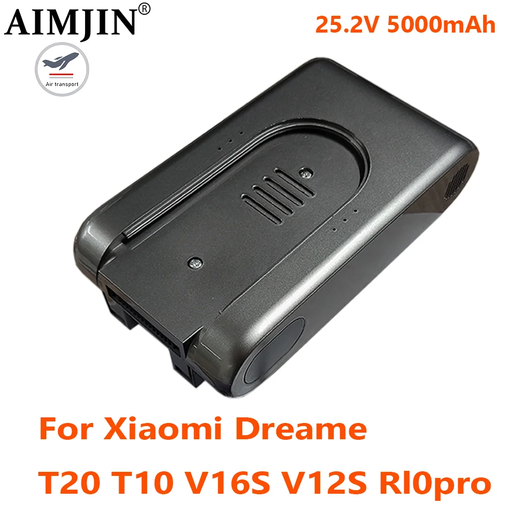 NEW 25.2V 5000mAh Vacuum Cleaner Battery for Xiaomi Dreame R10pro T10 V12S V16S T20 Vacuum Cleaner Replacement Lithium Battery
