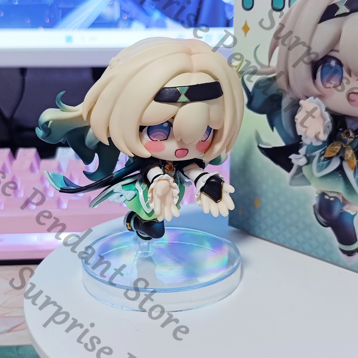 هونكاي: Star Rail Firefly q-version نموذج يدوي الصنع عنصر رباعي زخرفة سطح المكتب عالية المظهر