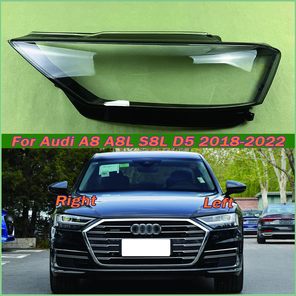 

Auto Head Lamp Light Case For Audi A8 A8L S8L D5 2018-2022 Car Front Headlight Cover Lampshade Lampcover Caps Headlamp Shell