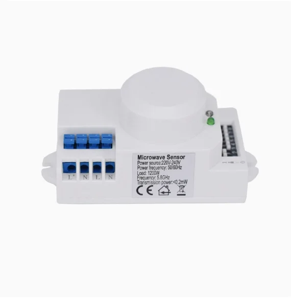12v-24v 360 degree Microwave Sensor Light Switch Induction Microwave Motion Sensor  Dry contact output