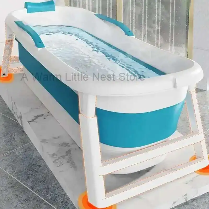 

Home Plastic Portable Bathtubs Foldable Bath Tubs Full Body Adult Large Bathtub Household Thickened Bath Bidet A