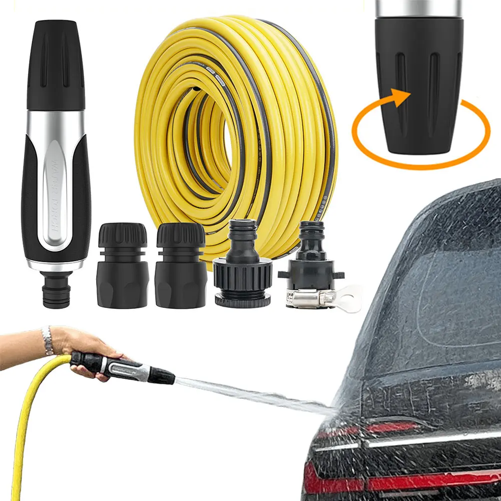 مسدس غسيل السيارات مع خرطوم 2/3/5 متر أوضاع رش متعددة حديقة مدفع المياه المحمولة فوهة خرطوم الضغط لحديقة الري