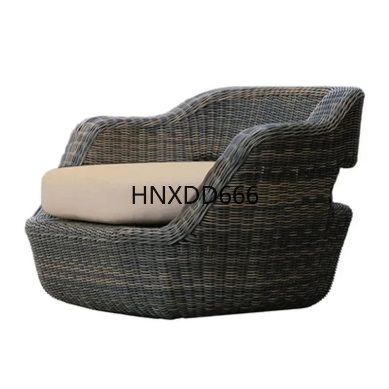 Outdoor small sofa rattan chair furniture weaving open-air pastoral combination three-piece set
