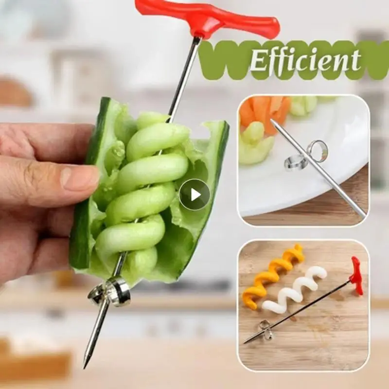 Vegetables Spiral Knife Potato Carrot Cucumber Salad Chopper Easy Spiral Screw Slicer Cutter Spiralizer Kitchen Vegetable Tools