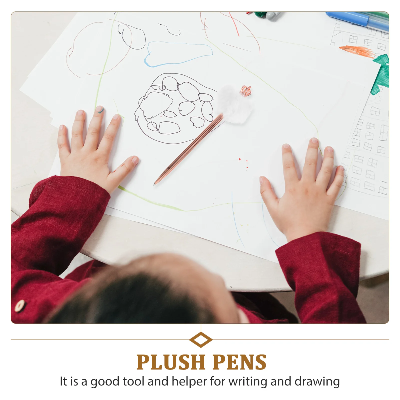 2 قطعة قلم حبر جاف للطلاب للمدرسة قلم لطيف للمكتب هدية للمعلمين أقلام كتابة سلسة مزخرفة #5