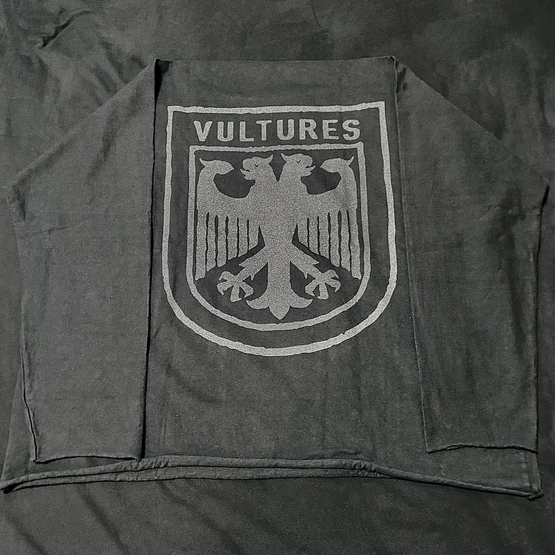 Yeezy Vultures Black Box Long Sleeve T-Shirt Loose Fit Youth Fashion round Neckline Regular Thickness Autumn Collection