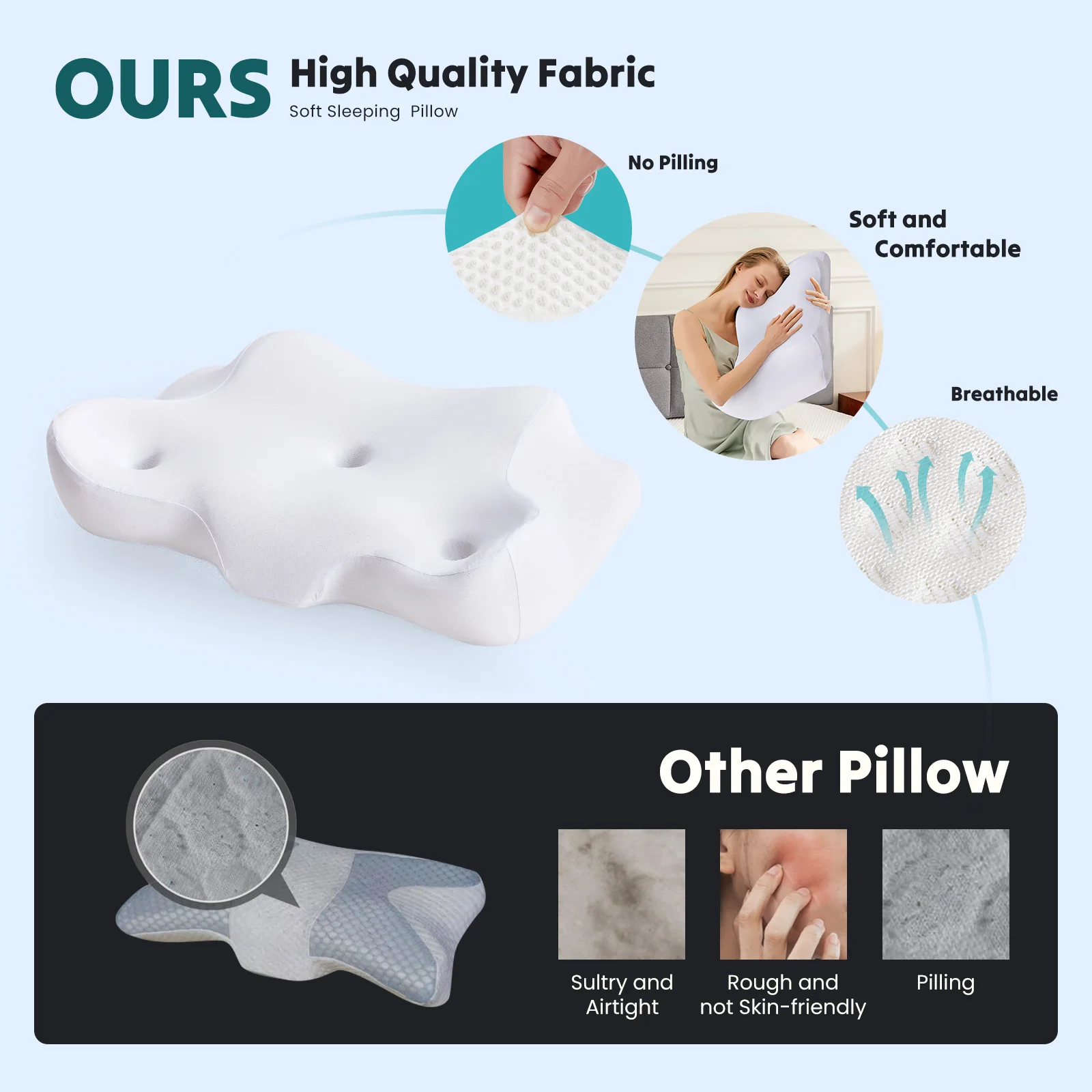 Memory Foam Cervical Contour Pillow