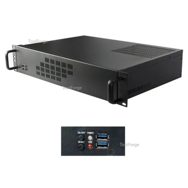 2u rack type short 300mm MATX motherboard horizontal industrial network monitoring video recorder server chassis