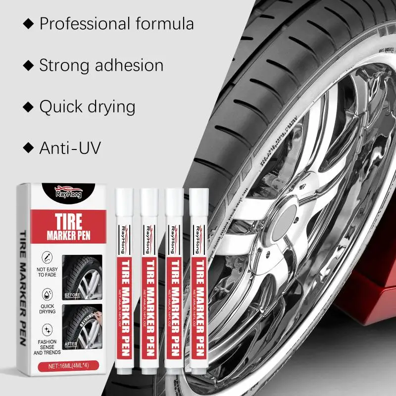 High Visibility White Tire Paint Marker Pen Oil Based Quick Dry For Car Bike Diy Tire Repair Decoration - view 3