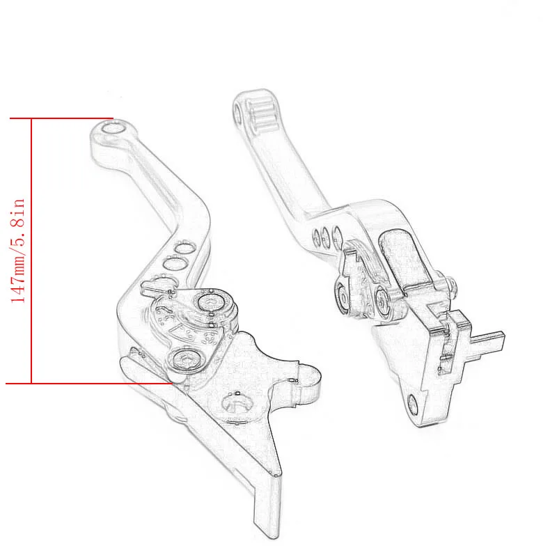 Picture 3: Motorcycle CNC Adjustable Clutch Brake Levers Fit For Benelli Jinpeng 502 TRK 502X 2018-2021