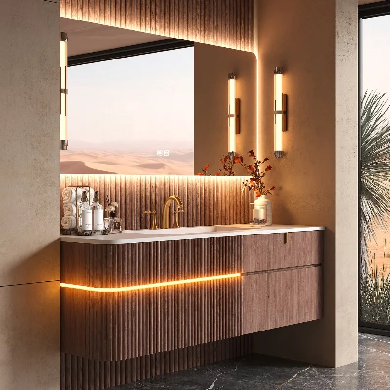 New Oak Hotel Bathroom Cabinets Bathroom Washbasin Bathroom Cabinets Dedicated Product Home Furniture In Particolare ZY40YSG