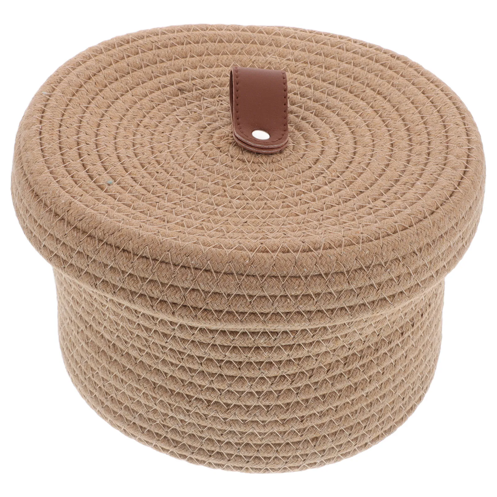 

Storage Box Makeup Brush Basket Cotton Thread Remote Control Lidded Snack Sundries Small Woven Jewelry ganizer